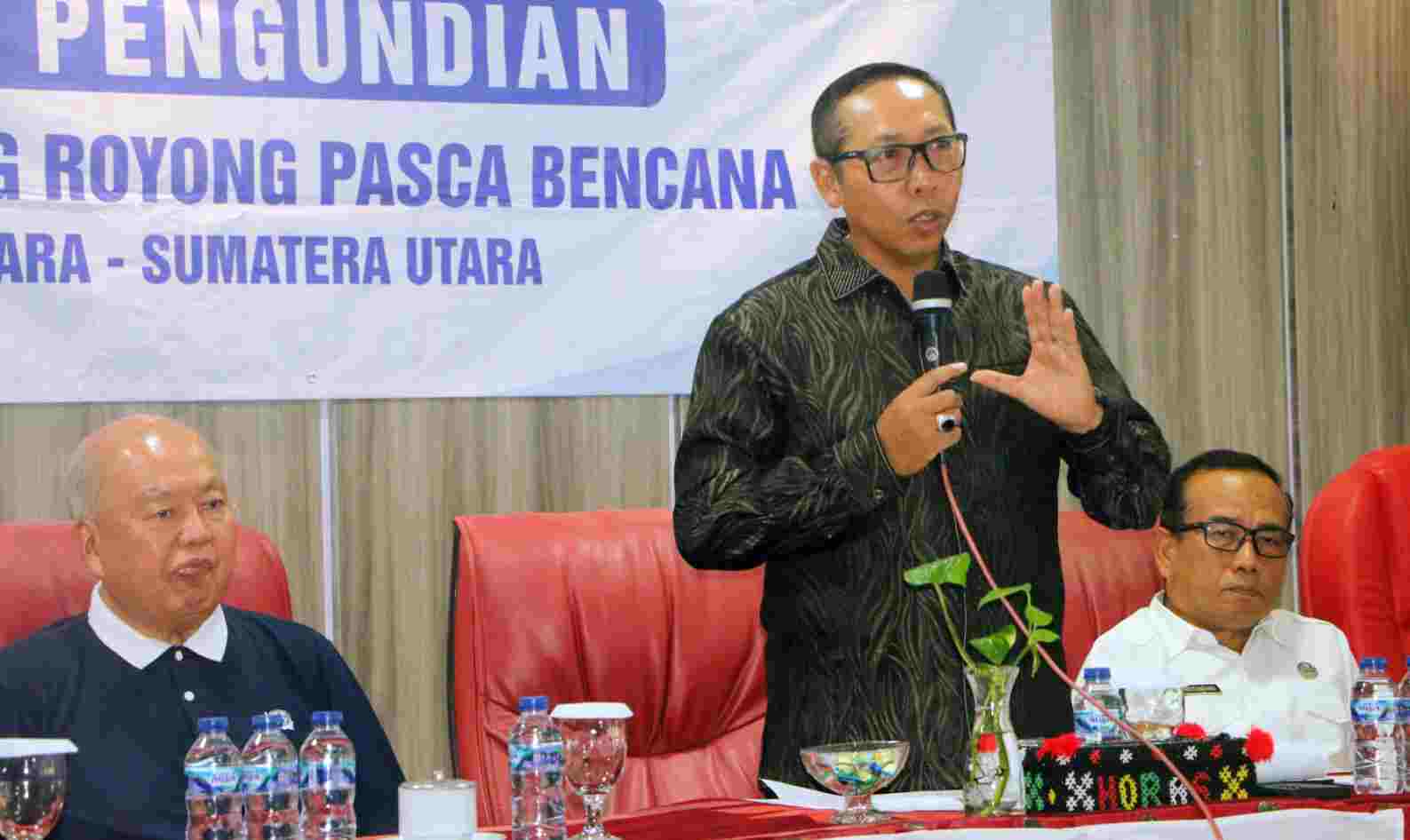 Bupati Taput Pimpin Verifikasi dan Pengundian 70 Unit Hunian Tetap Kampung Parsaoran Nauli Adiankoting