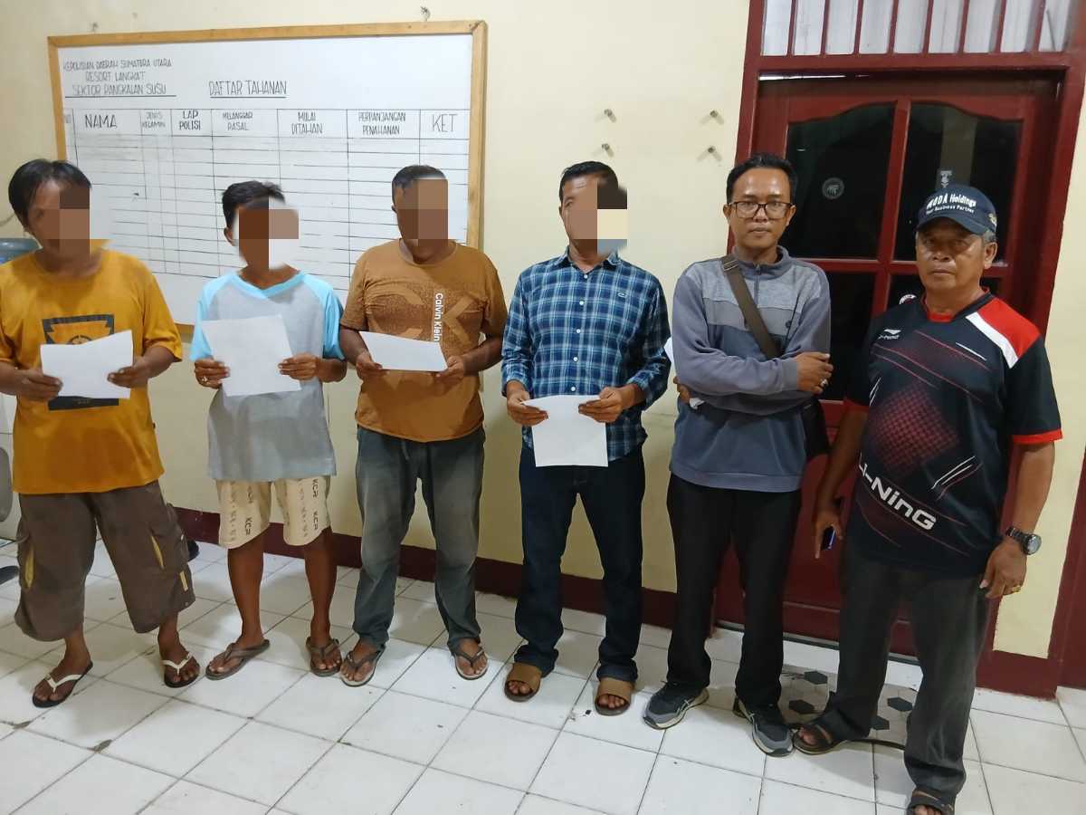 Polsek Pangkalan Susu Ringkus Terduga Pelaku Pungli, Empat Pria Diamankan