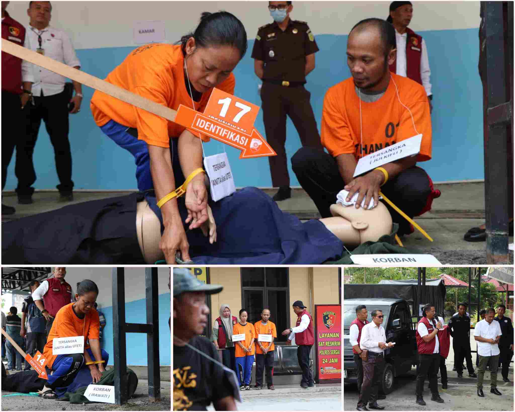 Motif Dendam Terungkap di Rekonstruksi Penemuan Mayat Perempuan di TPS Sergai