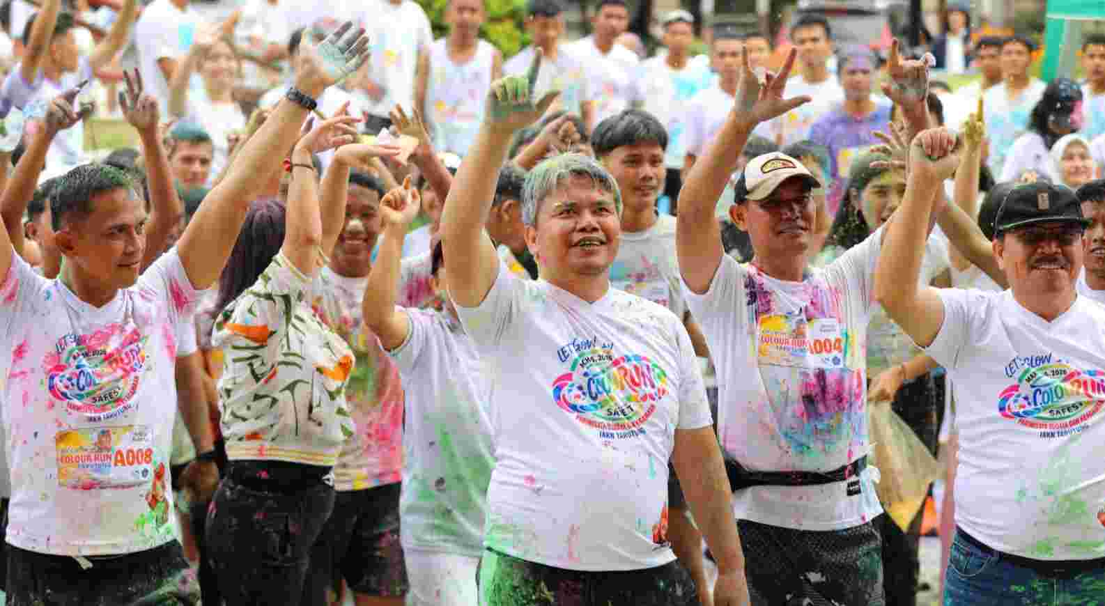 Colour Run Sukses Sedot Ratusan Peserta, Pemkab Taput Komit Dukung Event Pariwisata Berkelanjutan