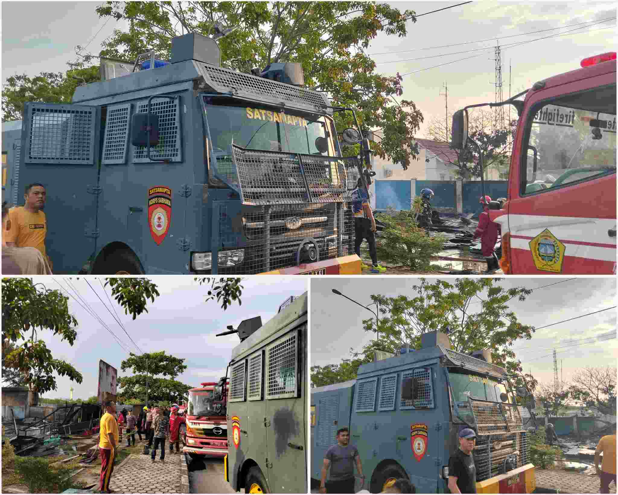 Respon Cepat Samapta Polres Karimun Padamkan Kebakaran