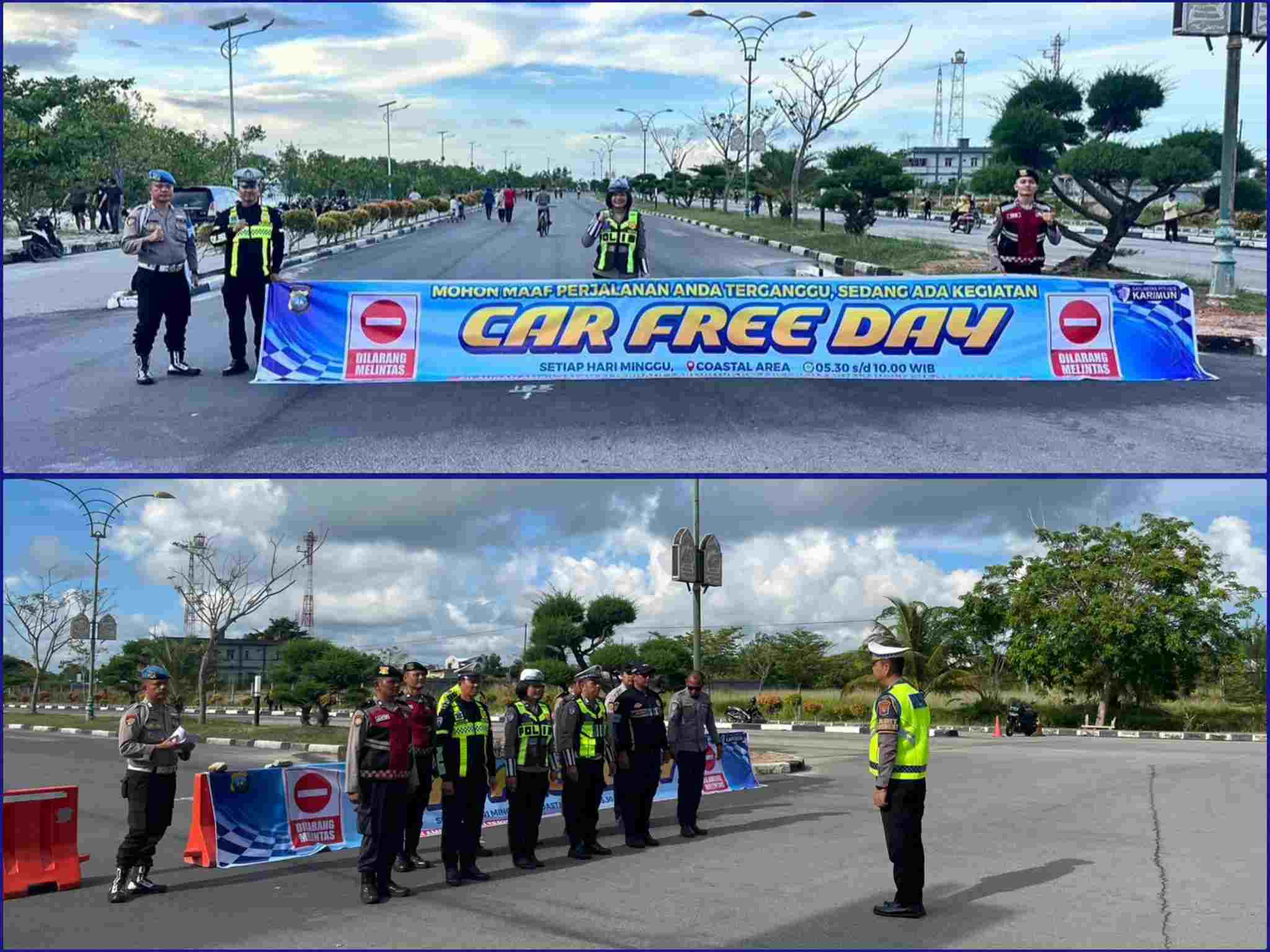 Polres Karimun Amankan Car Free Day, Lalu Lintas Tertib dan Kondusif